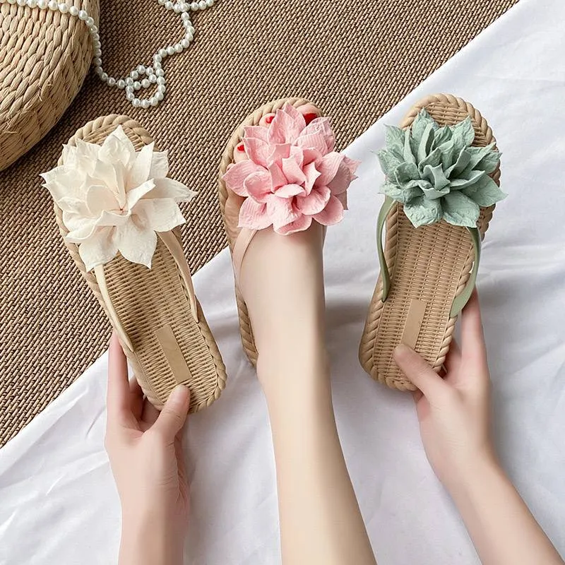 Elegant Woven Floral Sandals