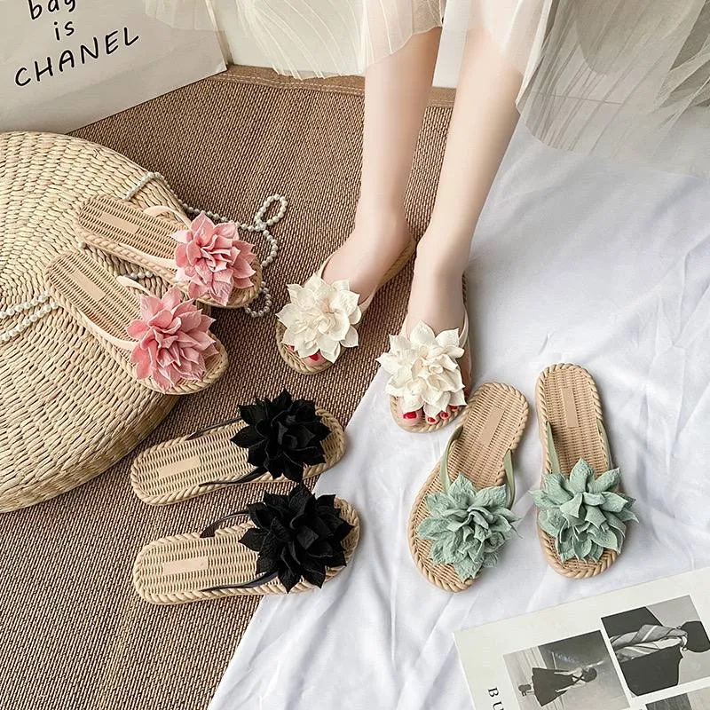 Elegant Woven Floral Sandals