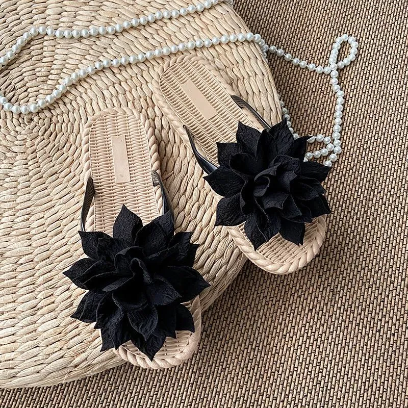 Elegant Woven Floral Sandals