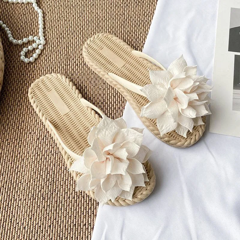 Elegant Woven Floral Sandals