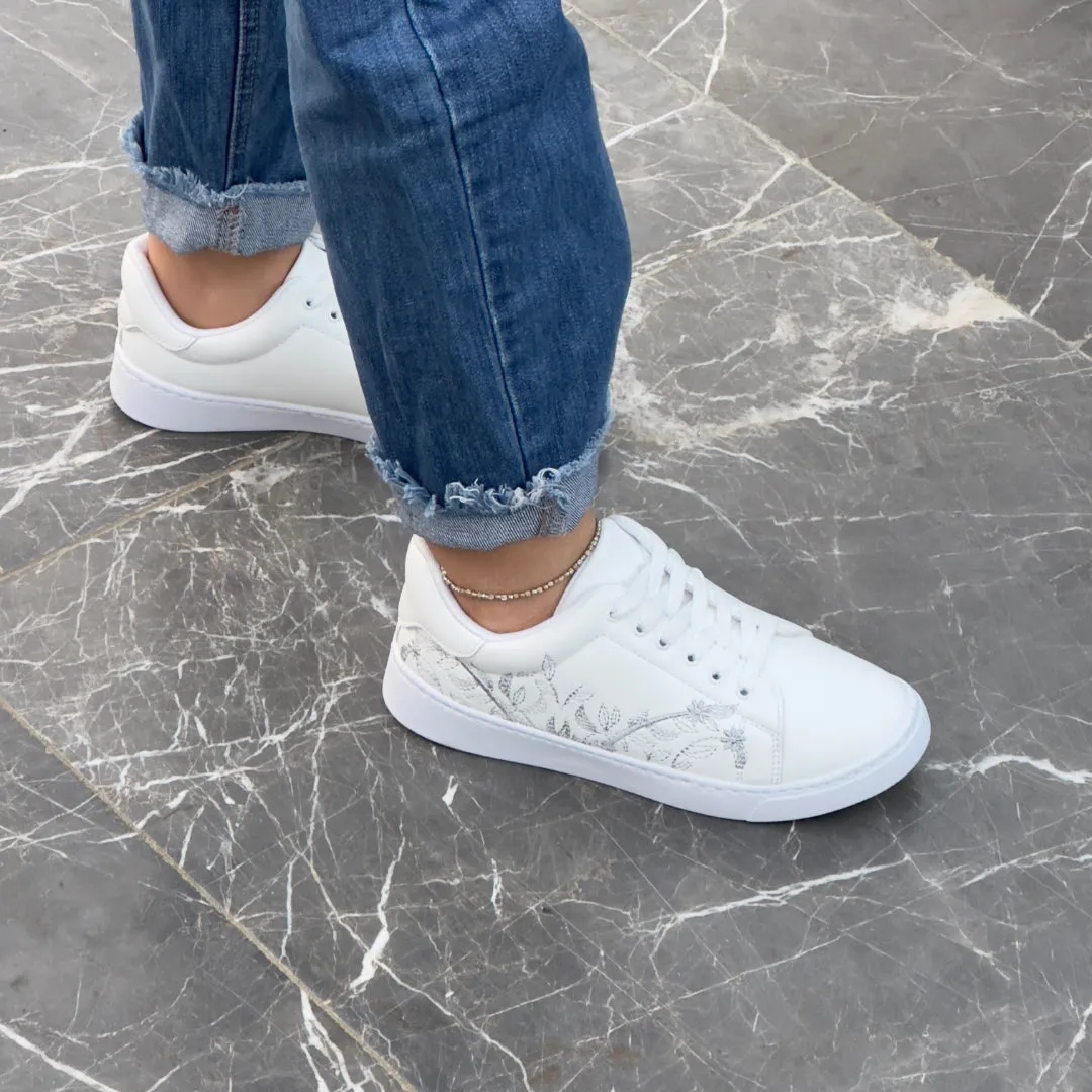 Embroidery Sneakers leaves