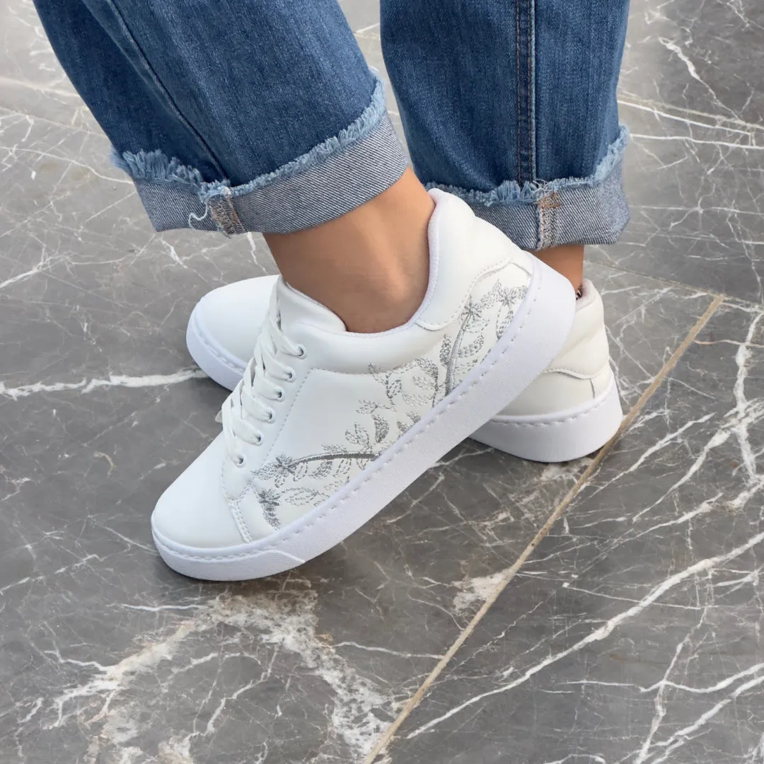 Embroidery Sneakers leaves