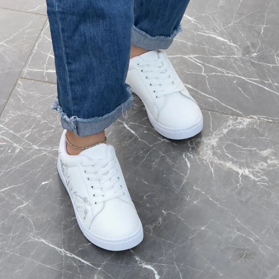 Embroidery Sneakers leaves