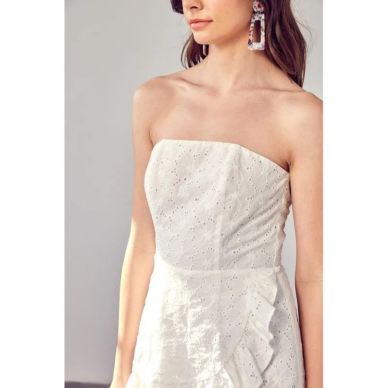 Eyelet Ruffle Romper