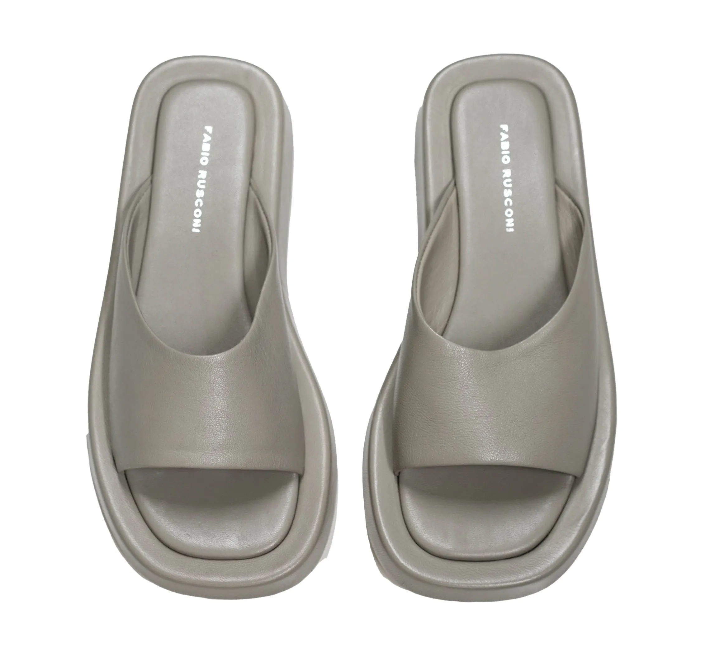 Fabio Rusconi Women’s Grey Leather Slide TINA