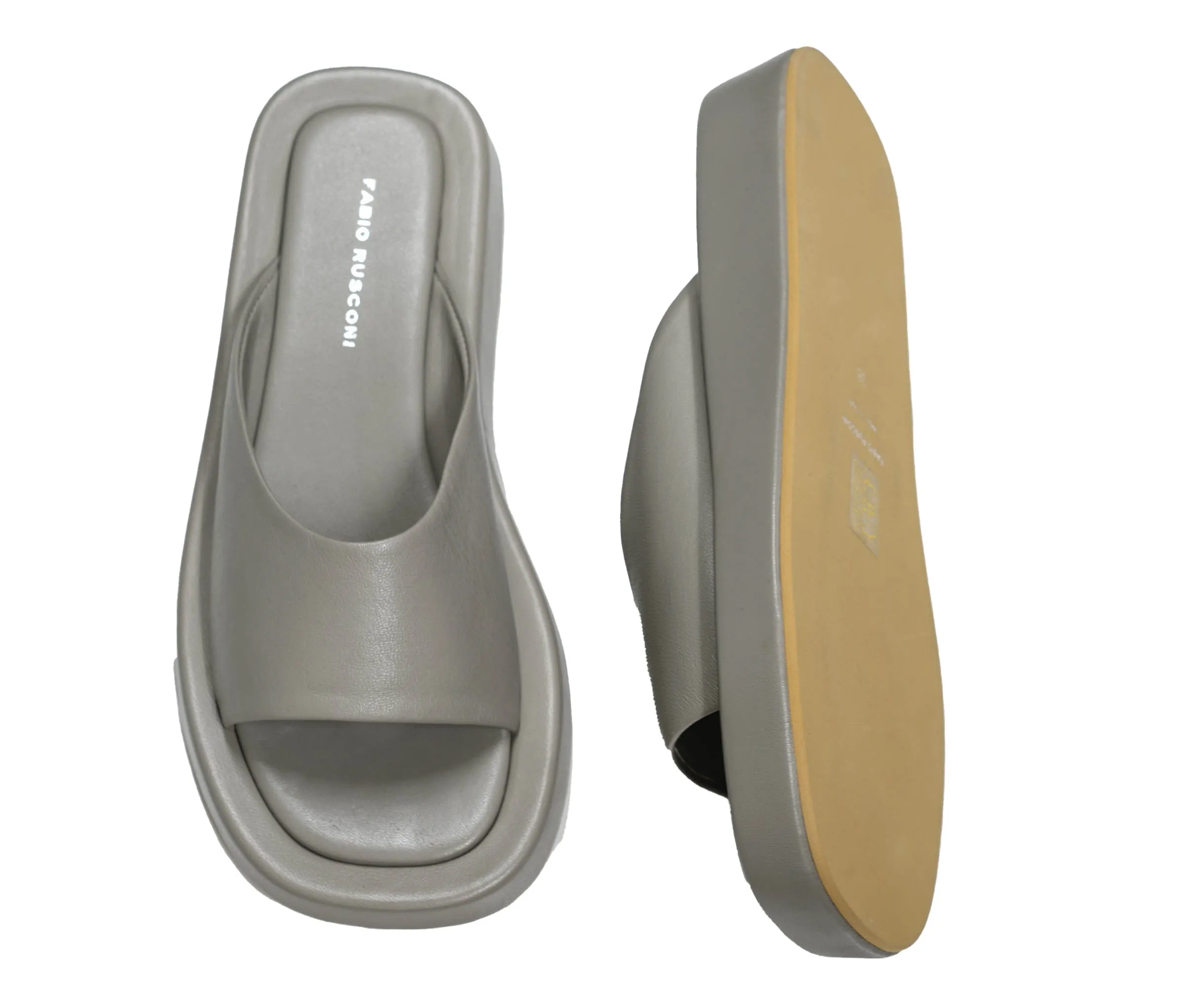 Fabio Rusconi Women’s Grey Leather Slide TINA