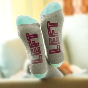 'Feet Up' Funny socks - Left Feet for bad dancers