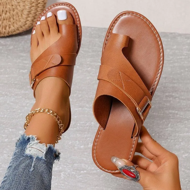 Flat Heel Leisure Slippers