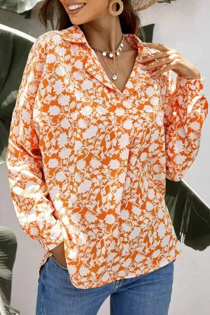 Floral Print Buttoned Long Sleeve Shirt