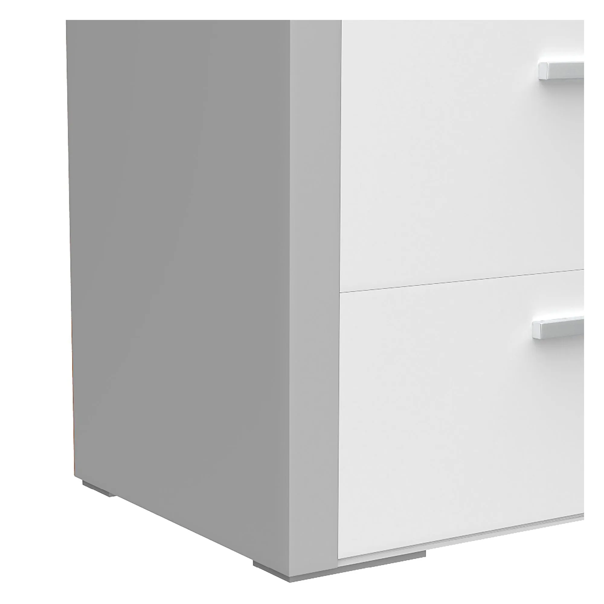 Gabriella 6 drawer chest storage for nursery bedroom, light grey & white