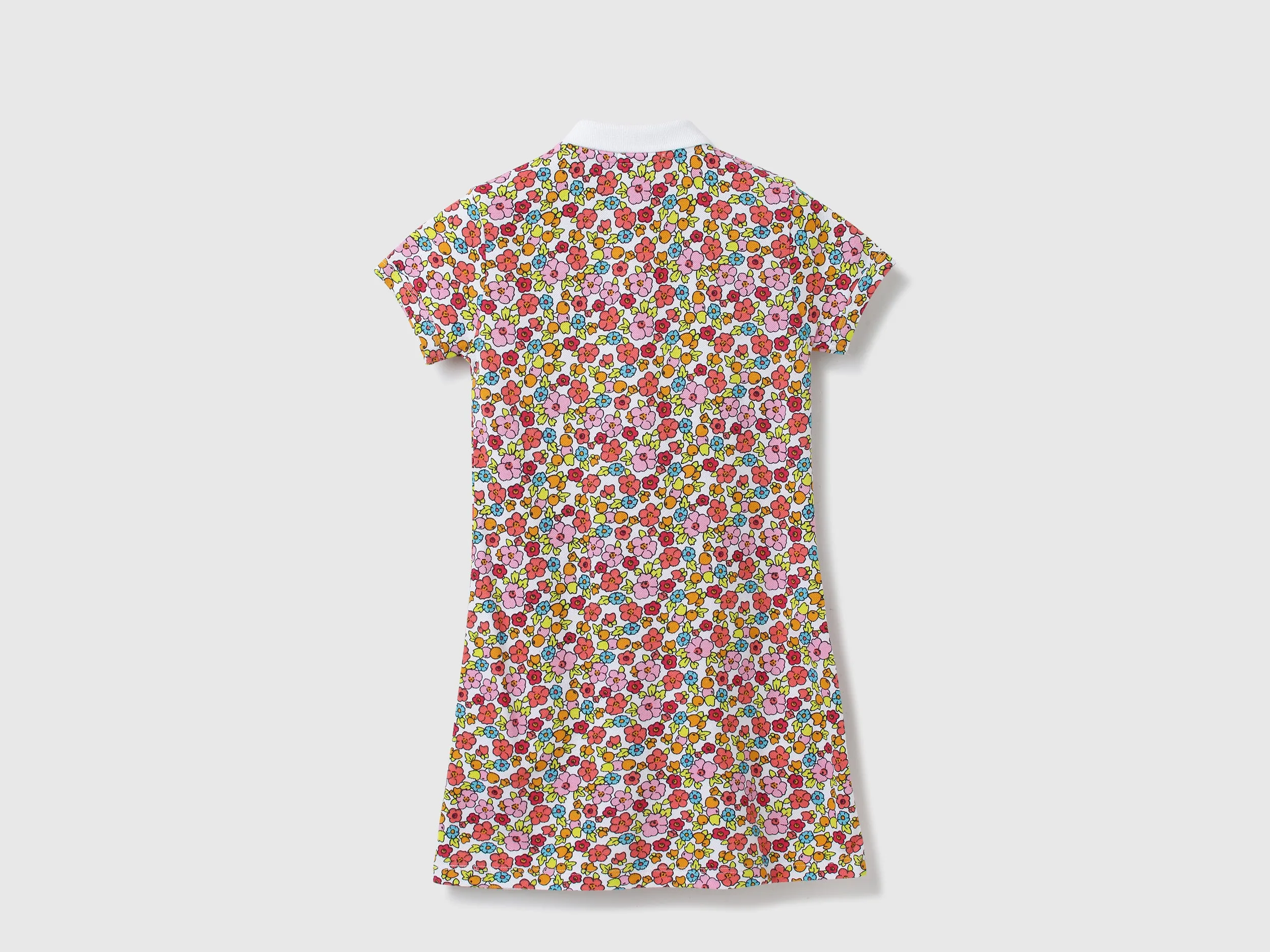 Girls Printed Polo Collar Dress