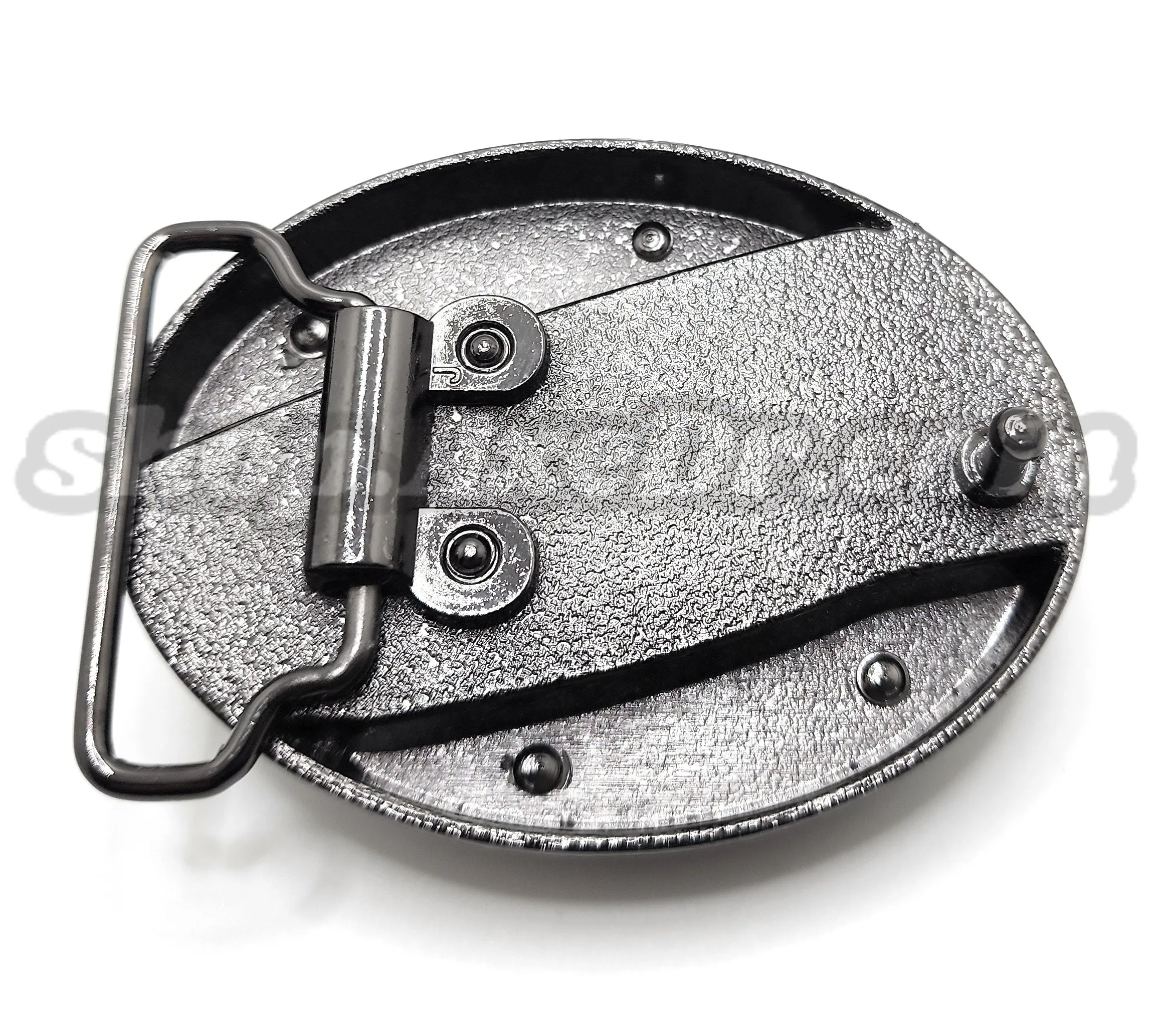 Gold Hooded Cobra Folding Knife Belt Buckle