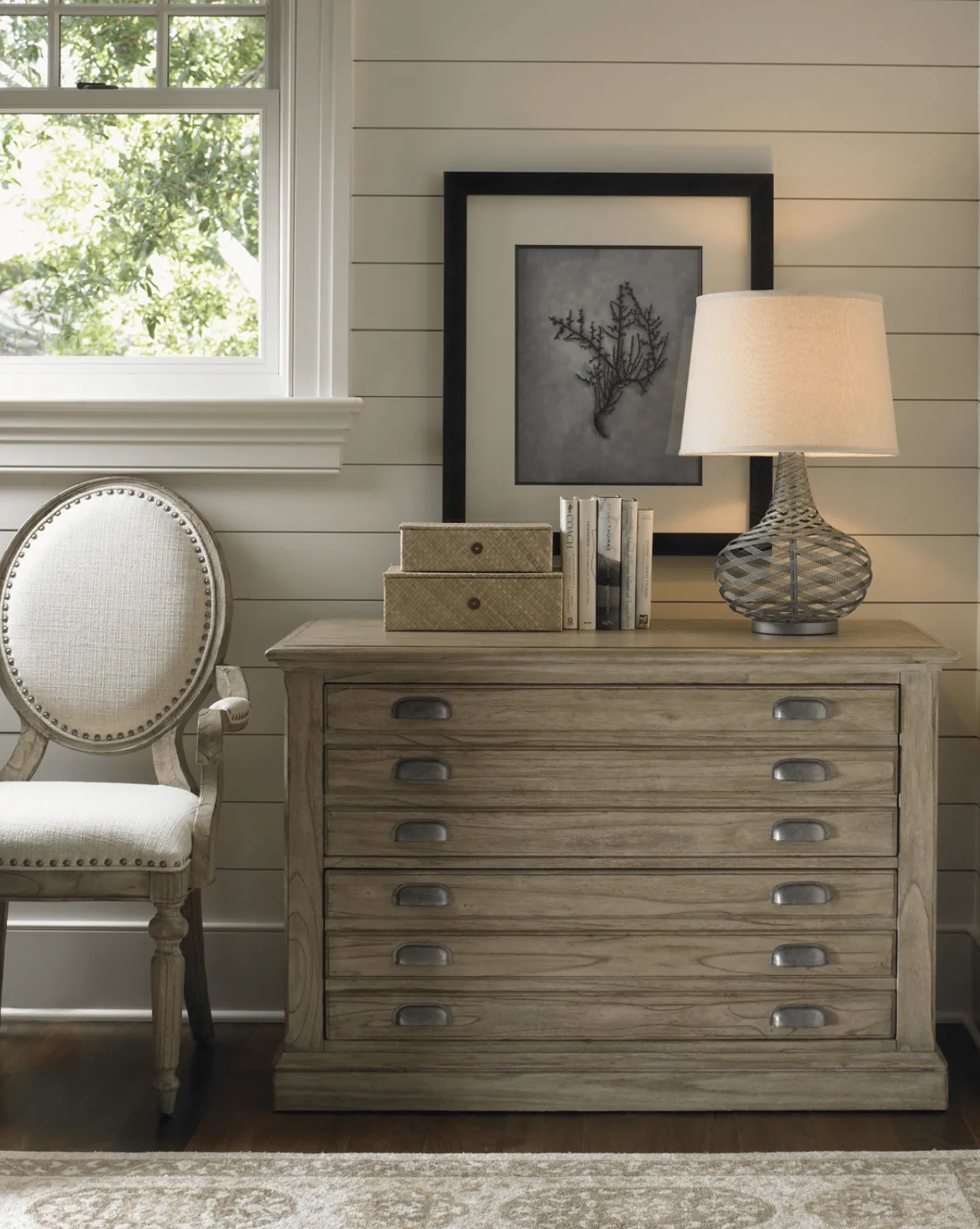 Hamlin Gray Driftwood File Chest