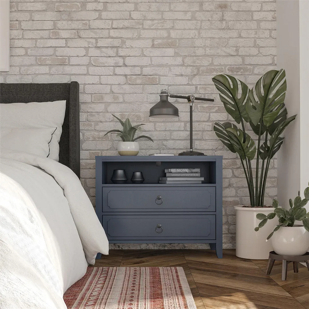 Her Majesty 2 - Drawer Nightstand Novogratz Color: Blue