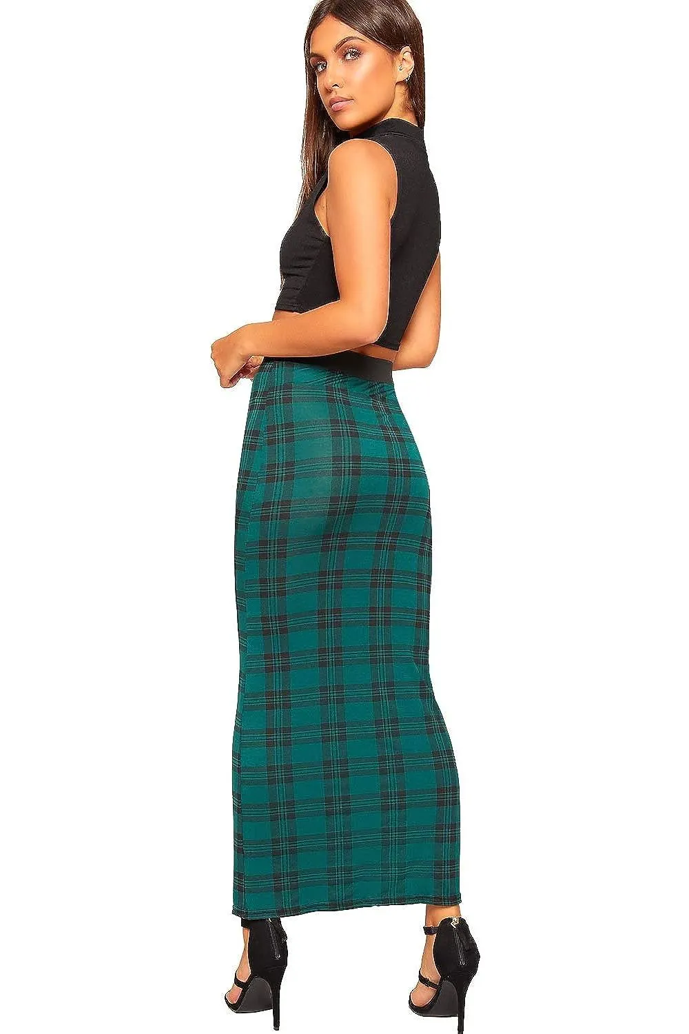 High Waist Stretch Long Maxi Skirt