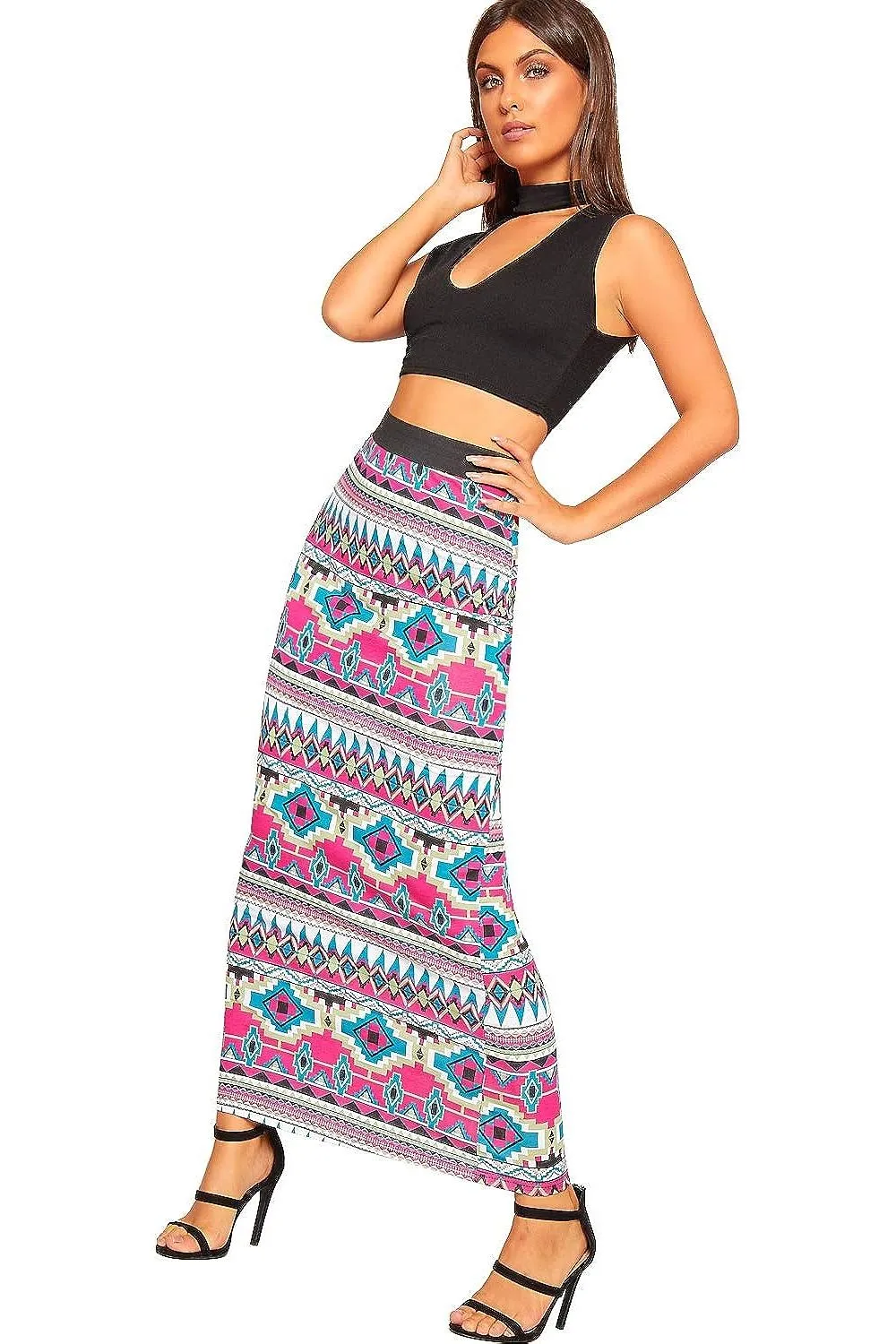 High Waist Stretch Long Maxi Skirt