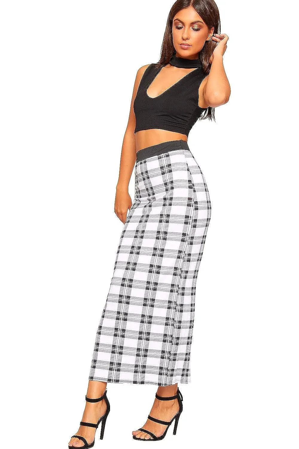 High Waist Stretch Long Maxi Skirt