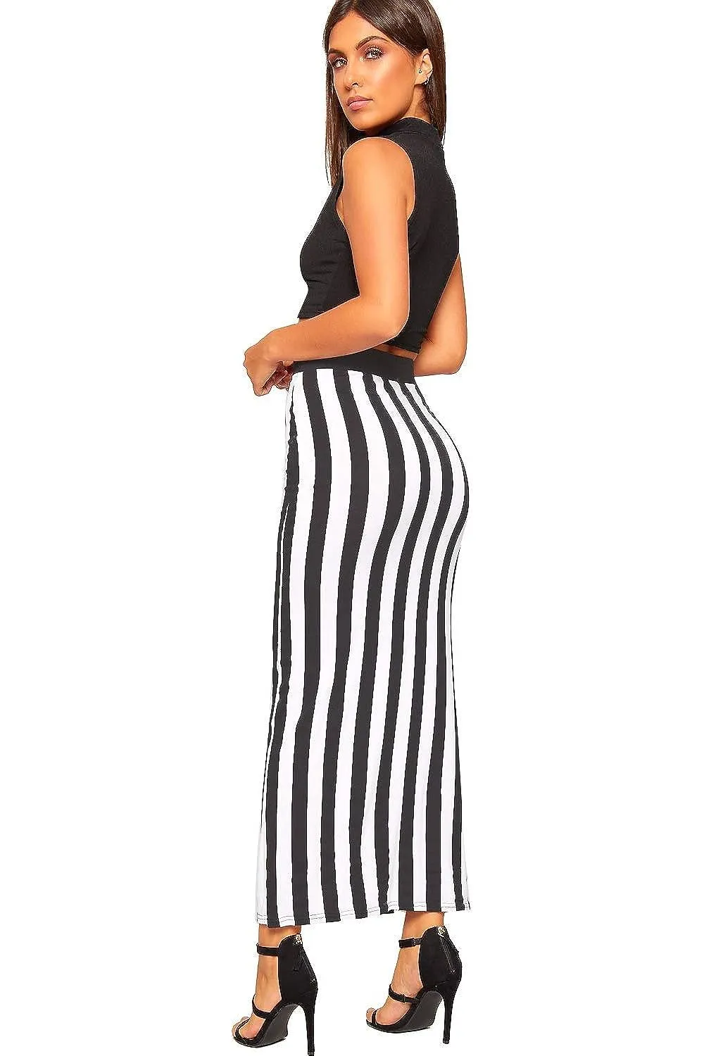 High Waist Stretch Long Maxi Skirt