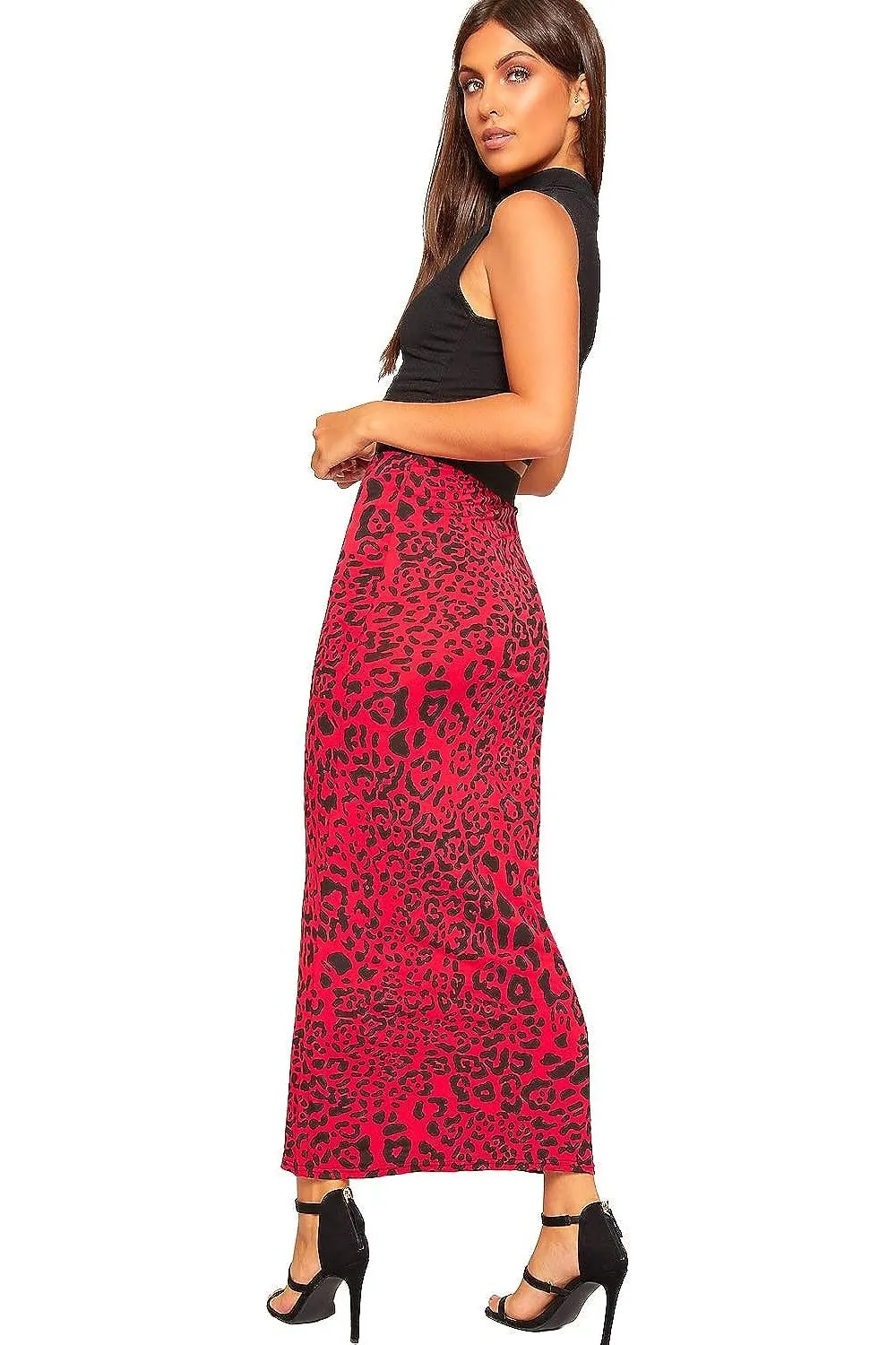 High Waist Stretch Long Maxi Skirt