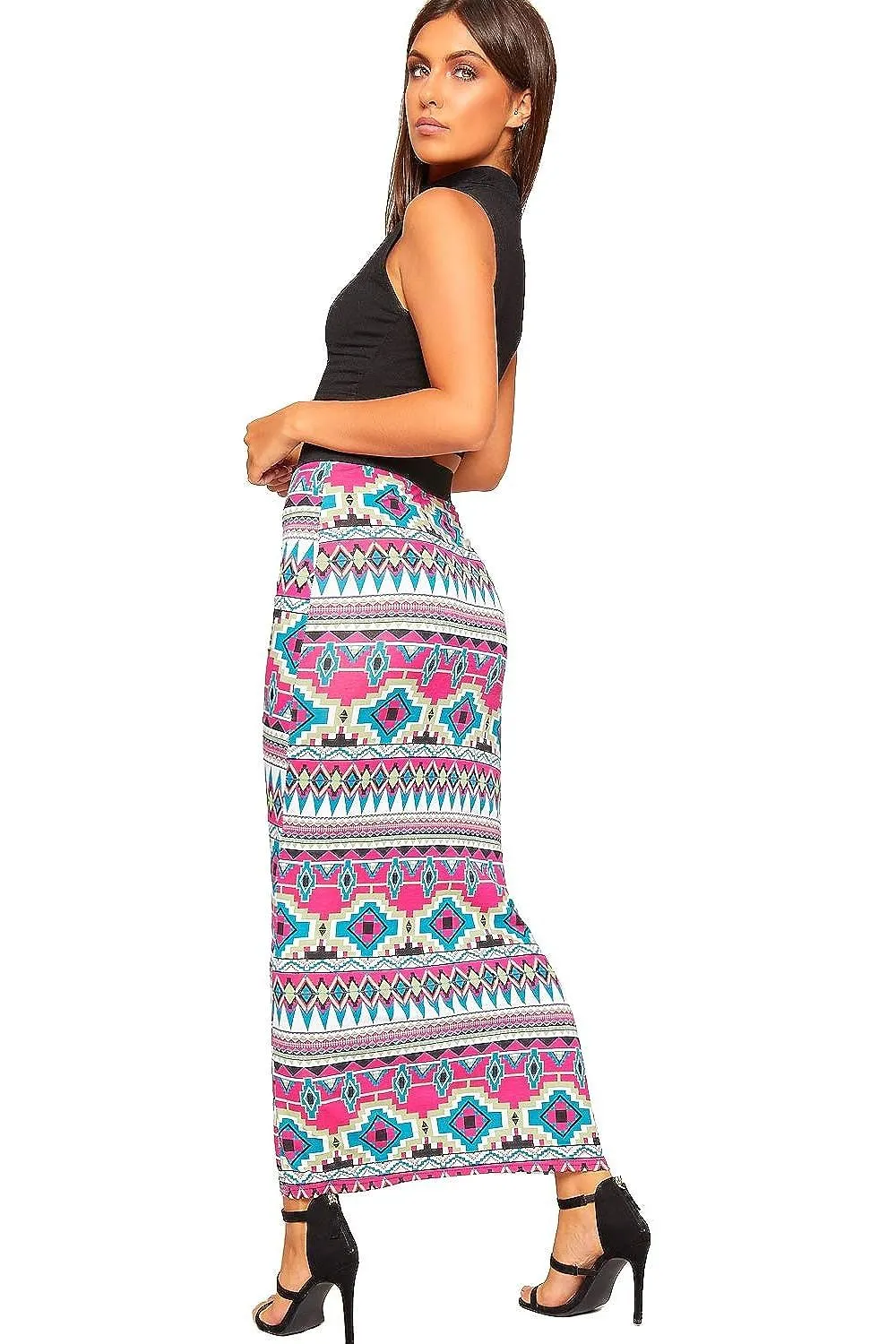High Waist Stretch Long Maxi Skirt