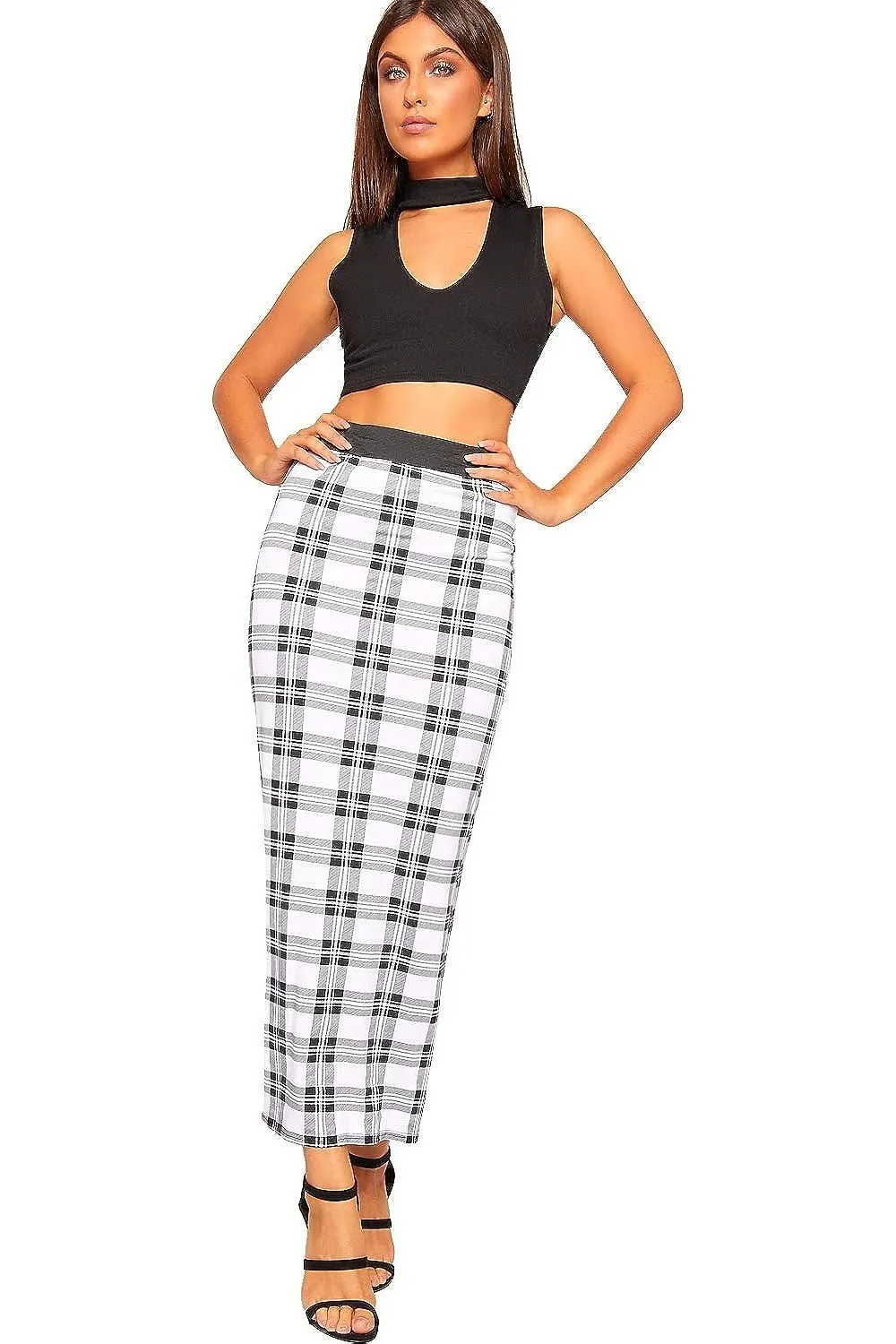 High Waist Stretch Long Maxi Skirt