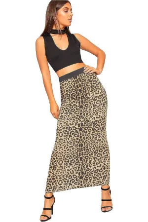 High Waist Stretch Long Maxi Skirt
