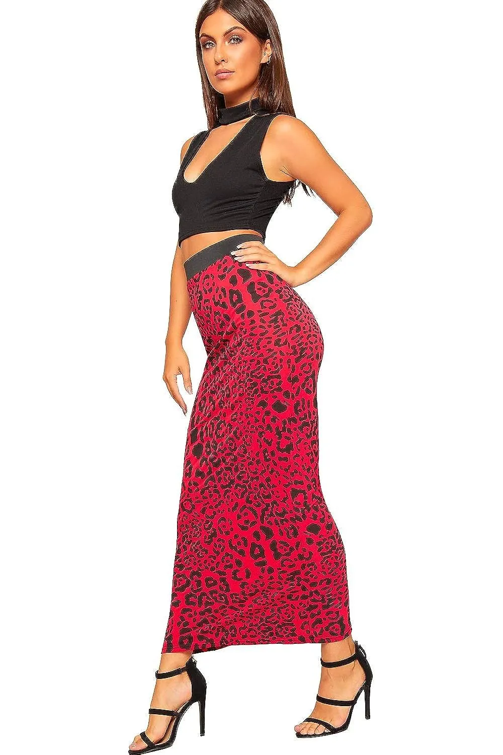 High Waist Stretch Long Maxi Skirt