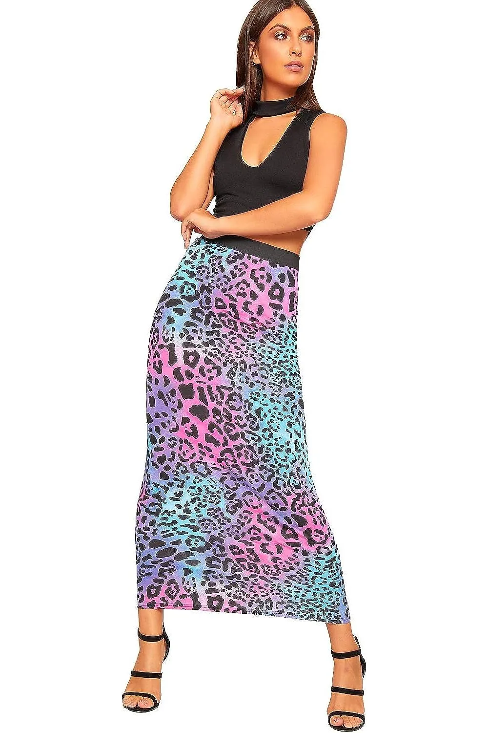 High Waist Stretch Long Maxi Skirt