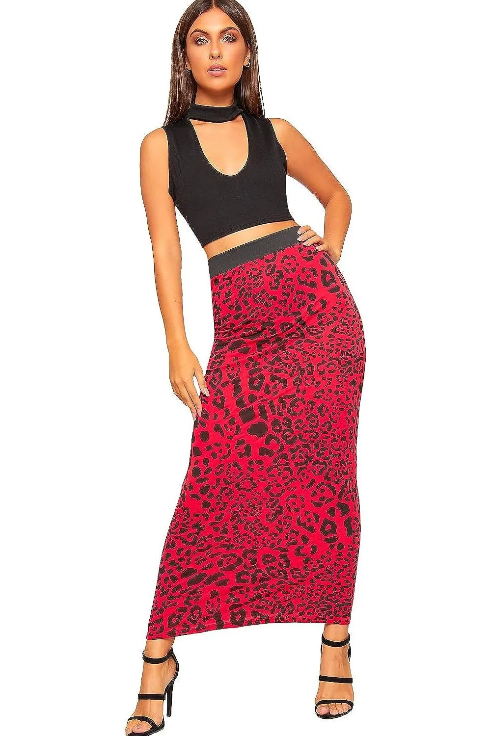 High Waist Stretch Long Maxi Skirt