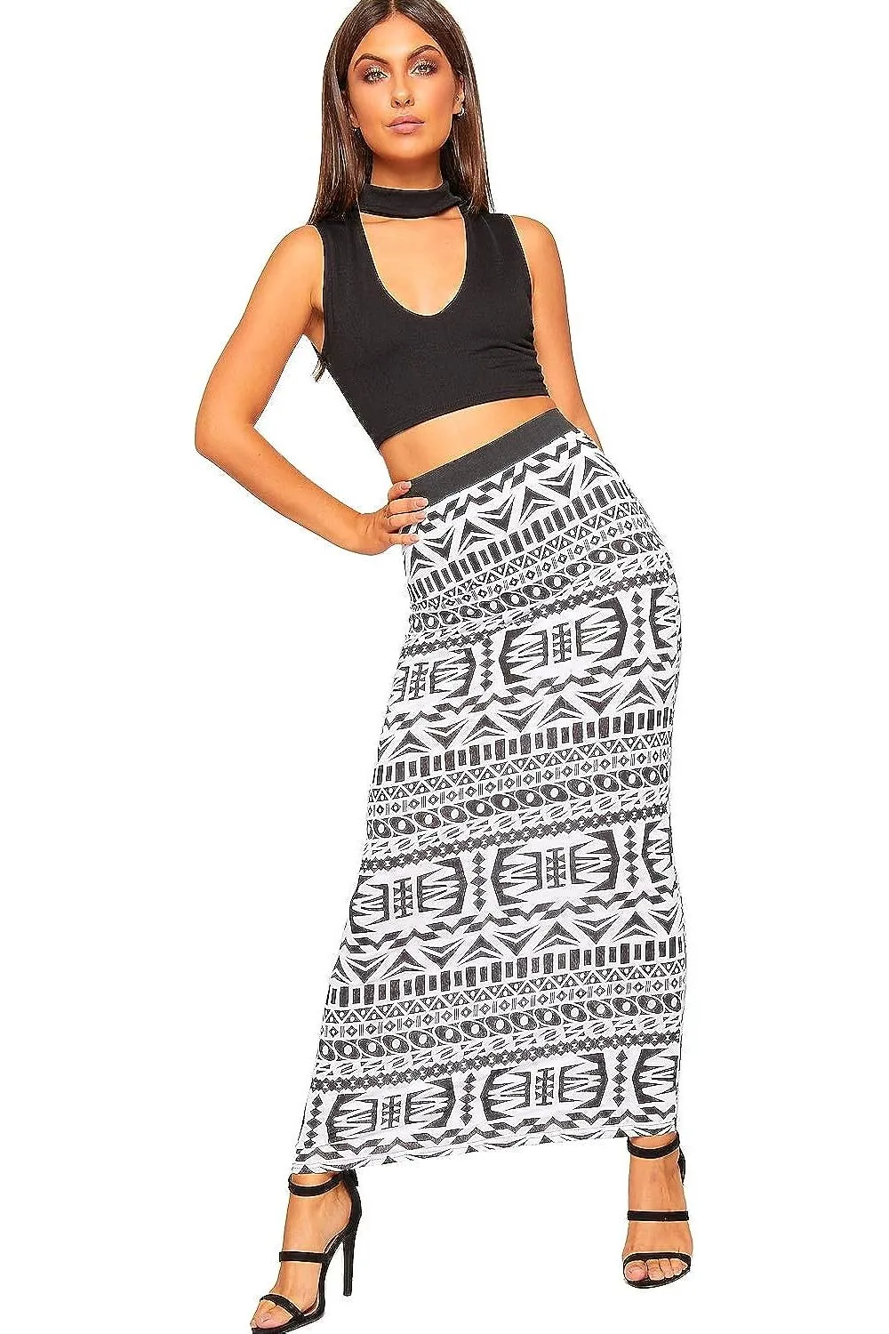 High Waist Stretch Long Maxi Skirt