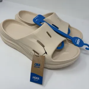 Hoka Ora Recovery 3 Slide Mens 11 Tan Beige Slip On Sandal Comfort Vanilla NEW