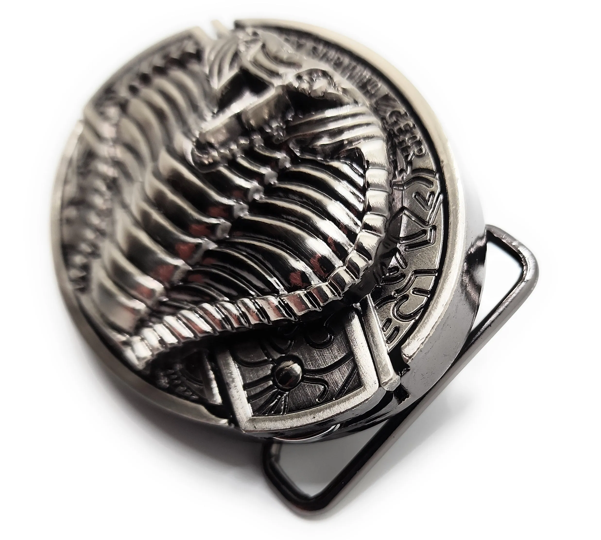 Hooded Cobra Folding Knife Belt Buckle