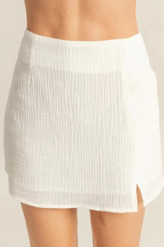 HYFVE Ruched Bra Top and Mini Skirt Set