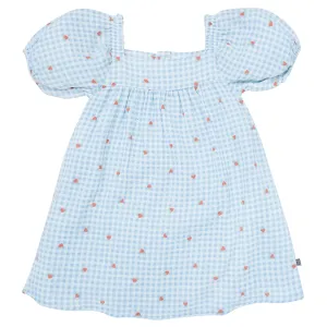 Infant & Toddler Girls Strawberry Gingham Puff Sleeve Dress