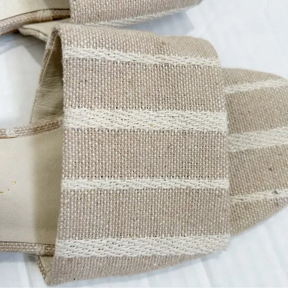 Intentionally Blank Anthropologie Jessica Striped Slide Sandals Size 7 Fabric