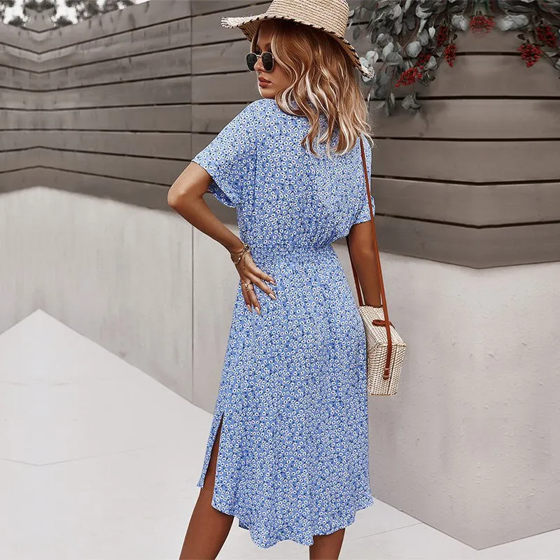 Ismay - Button Placket with Belt Woman's Summer Dress