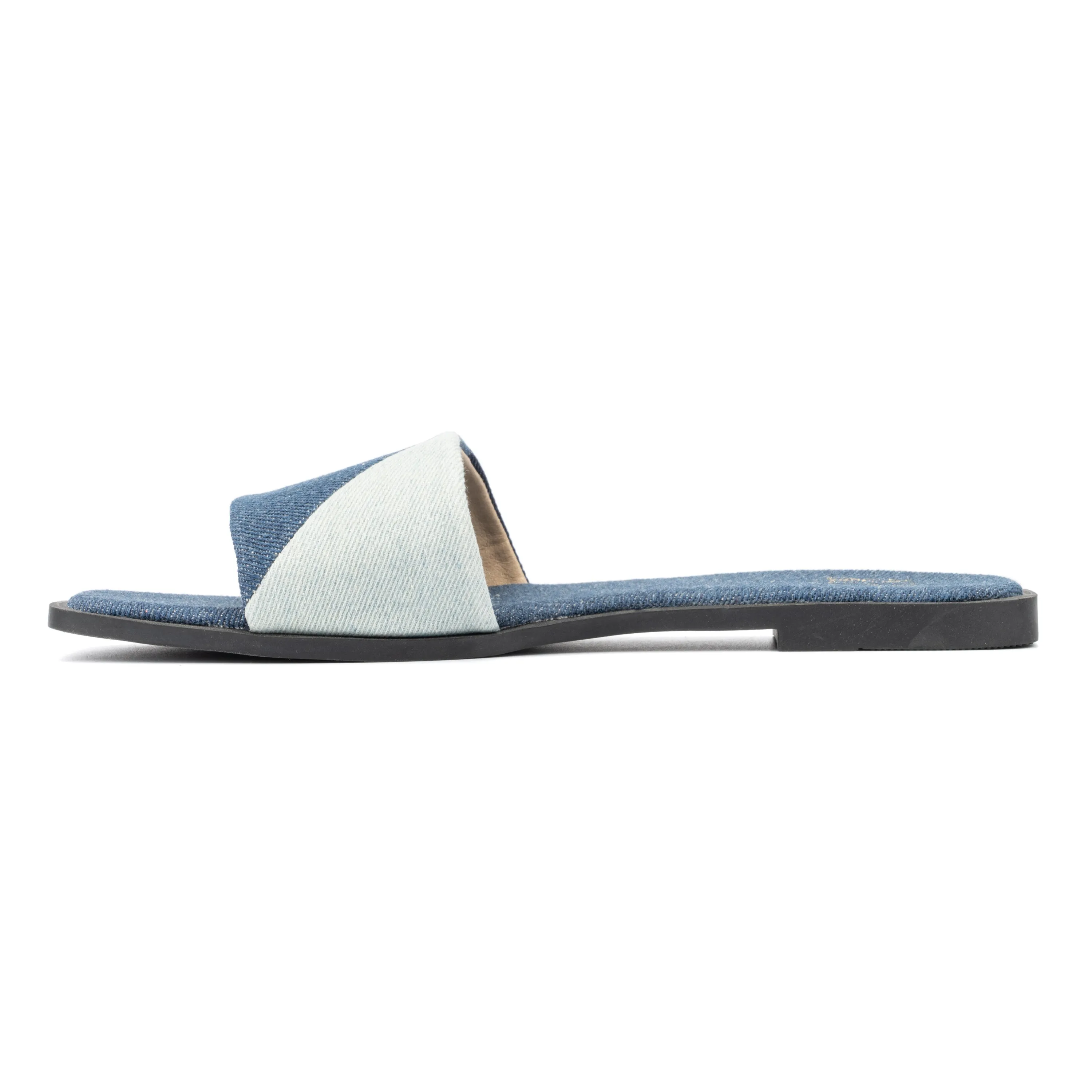 Janice Denim Slide Sandals