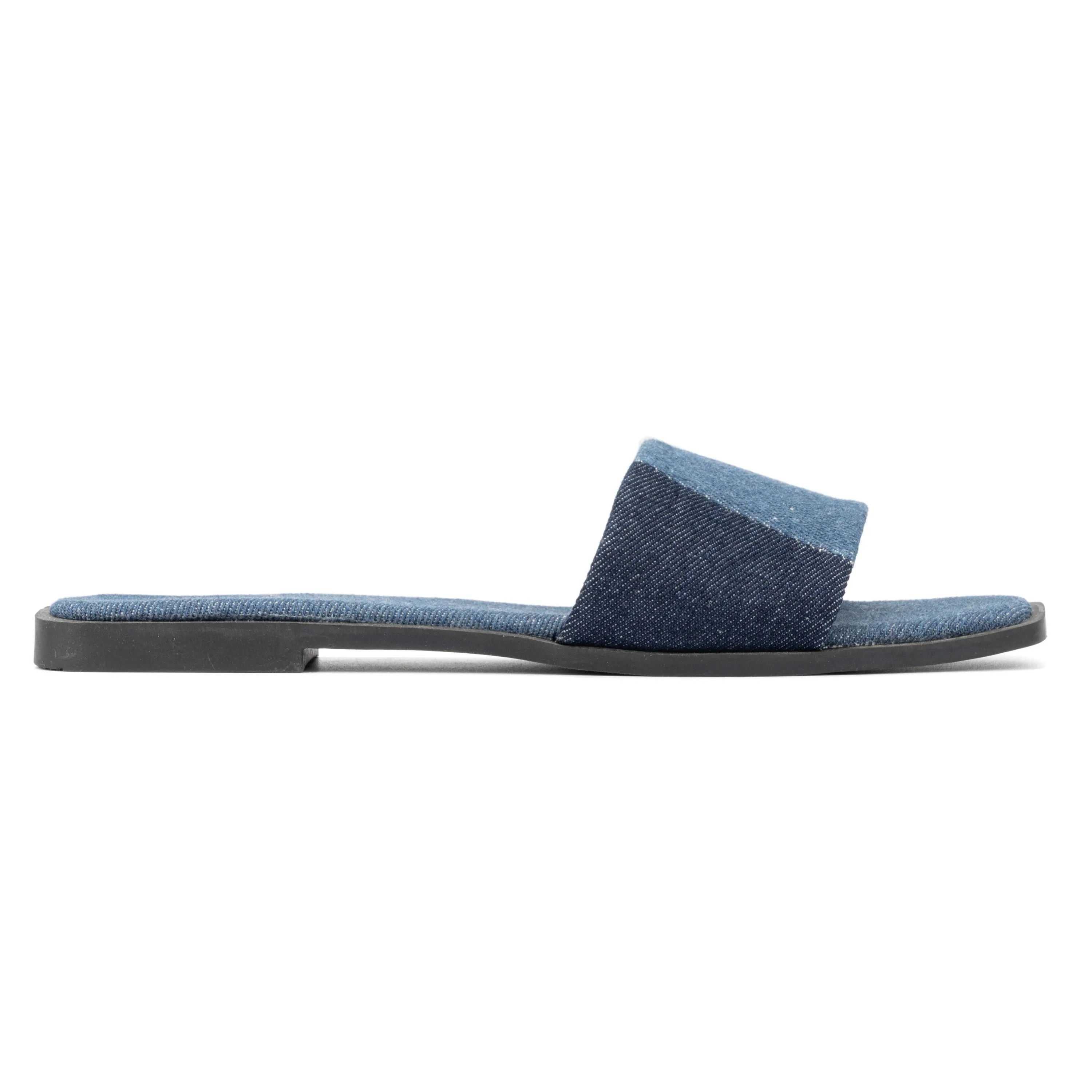 Janice Denim Slide Sandals