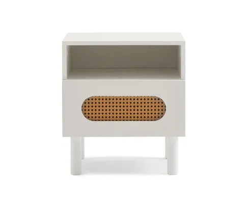 Kailua Rattan Bedside Table in White
