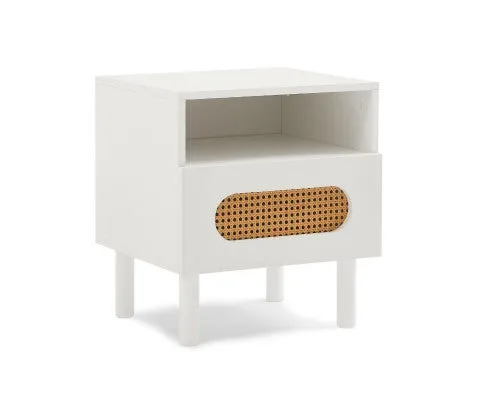 Kailua Rattan Bedside Table in White