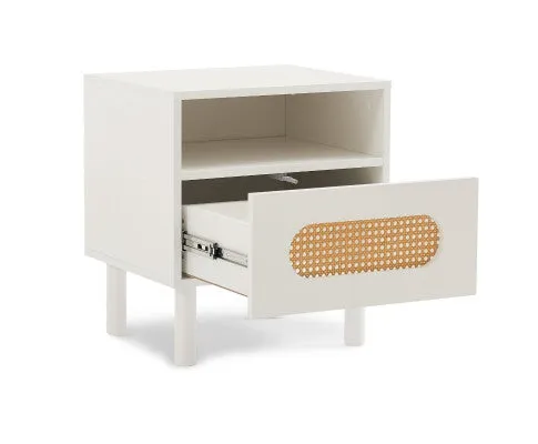 Kailua Rattan Bedside Table in White
