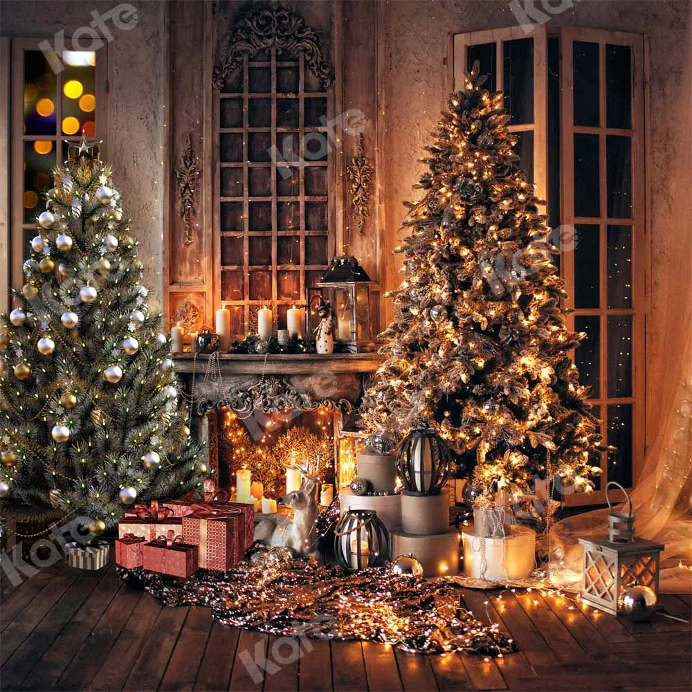 Kate Christmas Trees Warm Room Backdrop Designed by Chain Photography