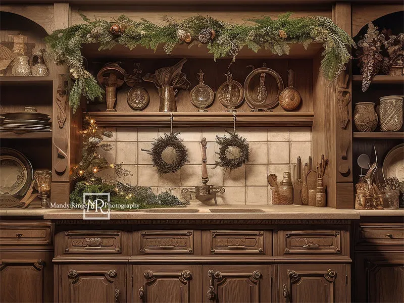Kate Warm Winter Kitchen Backdrop Designed by Mandy Ringe Photography