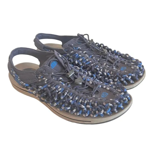 Keen UNEEK Flat Cord Sneaker Sandals Mens 11.5 Dress Blue Skydiver Stretchy