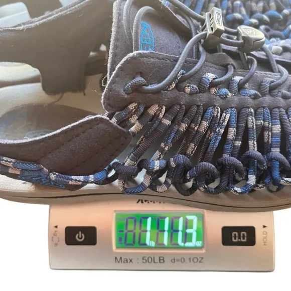 Keen UNEEK Flat Cord Sneaker Sandals Mens 11.5 Dress Blue Skydiver Stretchy
