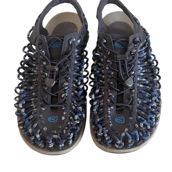 Keen UNEEK Flat Cord Sneaker Sandals Mens 11.5 Dress Blue Skydiver Stretchy