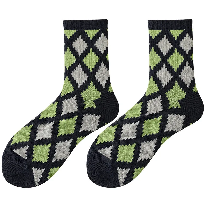 Kilobirdie Pattern Jacquard Pile Cotton Fabric Socks