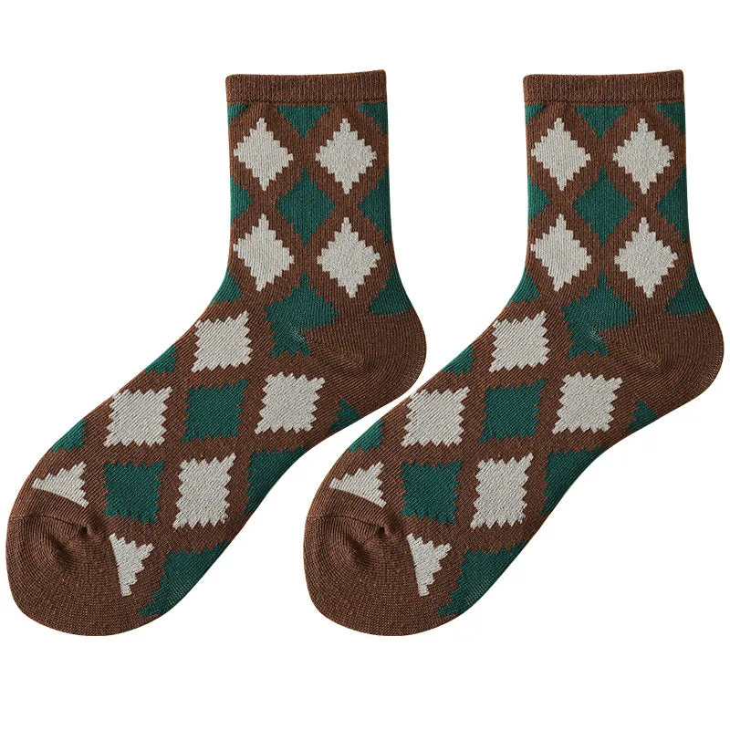 Kilobirdie Pattern Jacquard Pile Cotton Fabric Socks