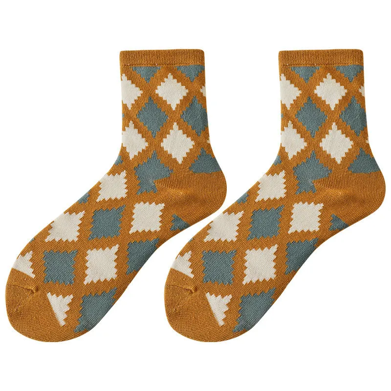 Kilobirdie Pattern Jacquard Pile Cotton Fabric Socks