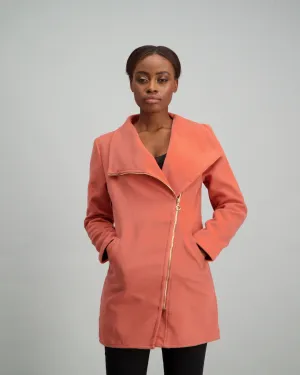Ladies Zip Front Jacket - Rose